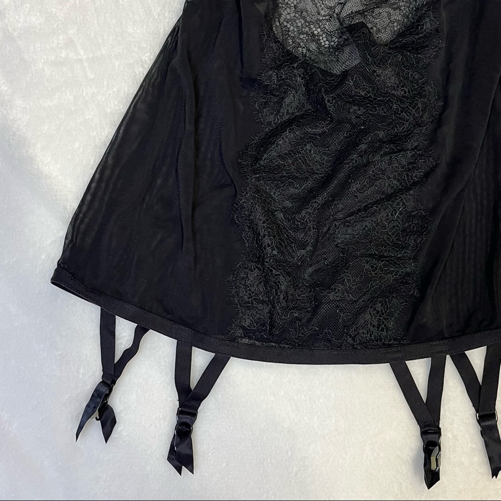 Victorias Secret Beautiful Solid Black Lace Lingerie One Piece Cup Size 36C - Picture 5 of 10